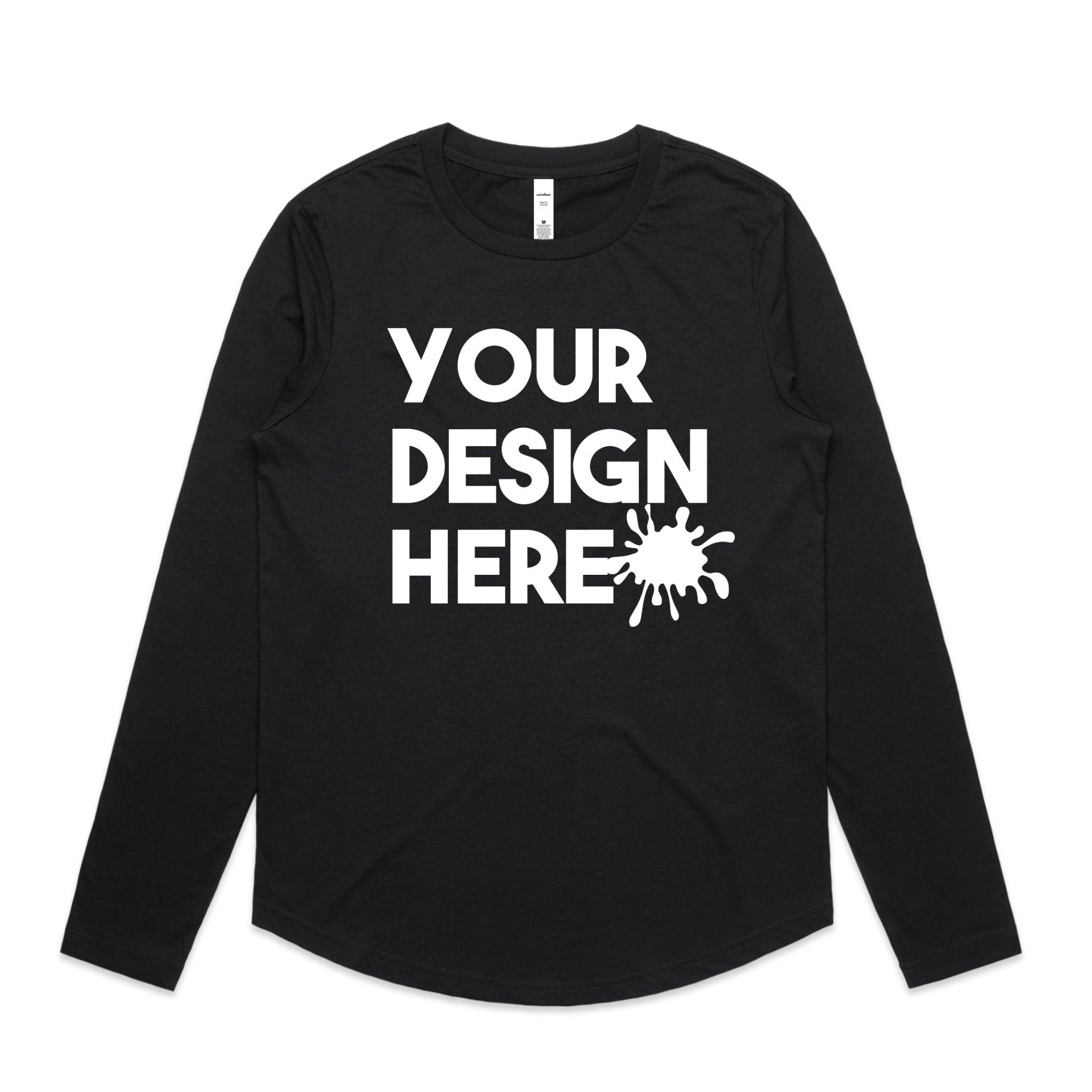 WOMENS LONG SLEEVE CUSTOM T SHIRT