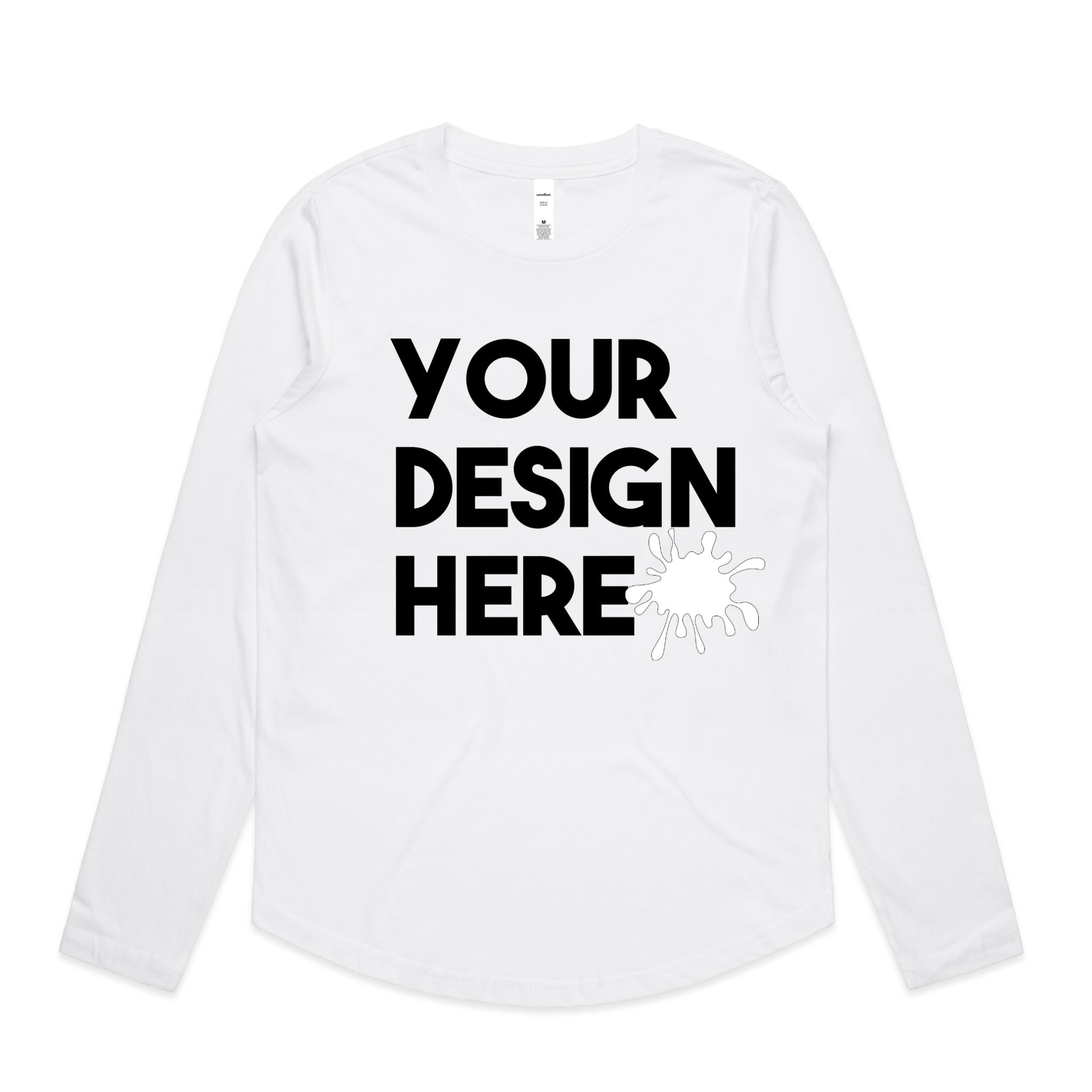 WOMENS LONG SLEEVE CUSTOM T SHIRT