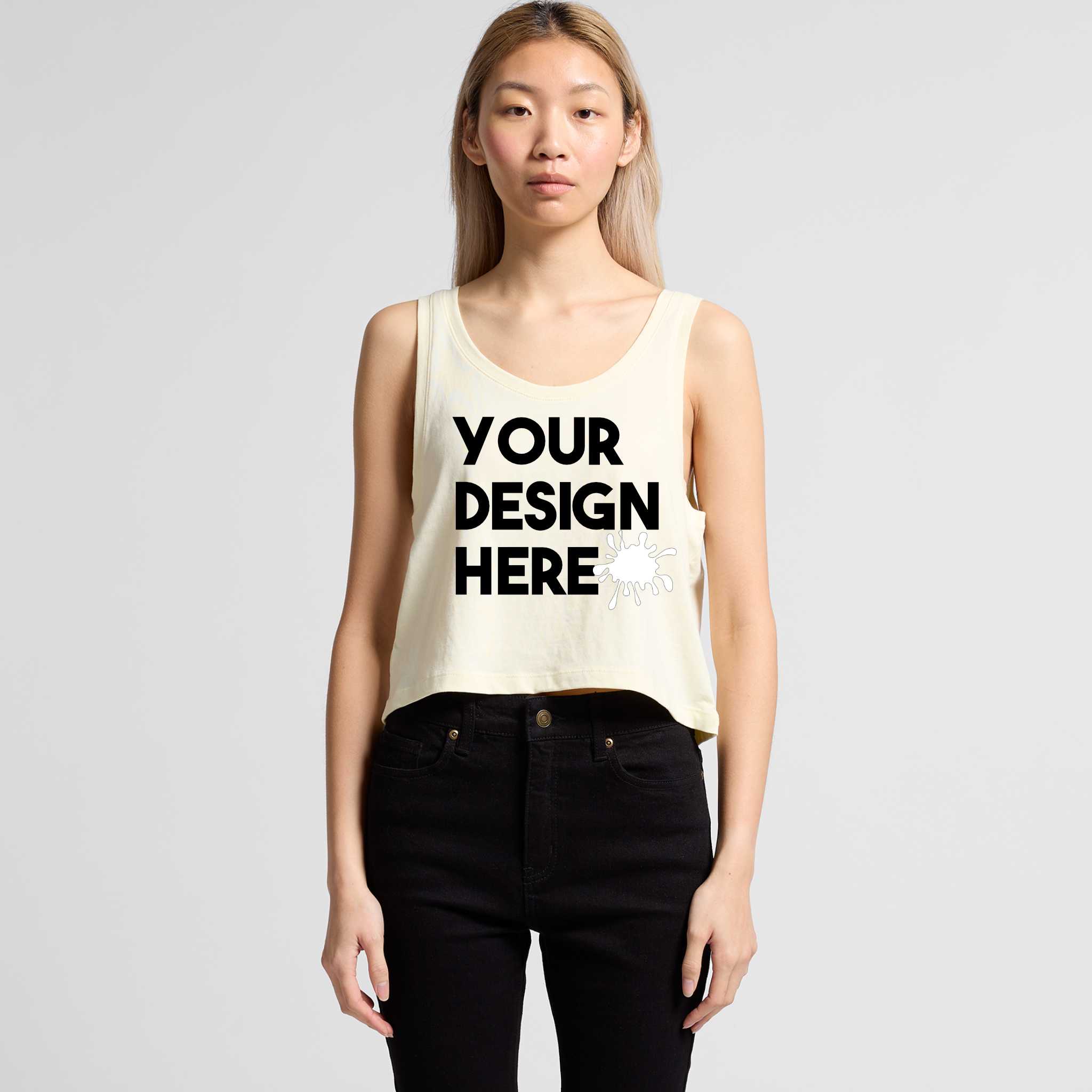 WOMENS CROPPED CUSTOM TANK TOP