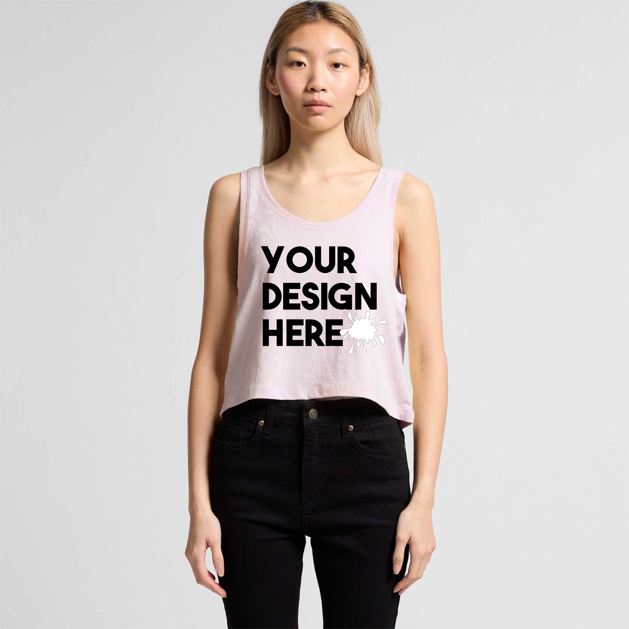 Custom Top Women's Cropped Custom Tank Top | Order Custom Crop Tops Online – Printfits