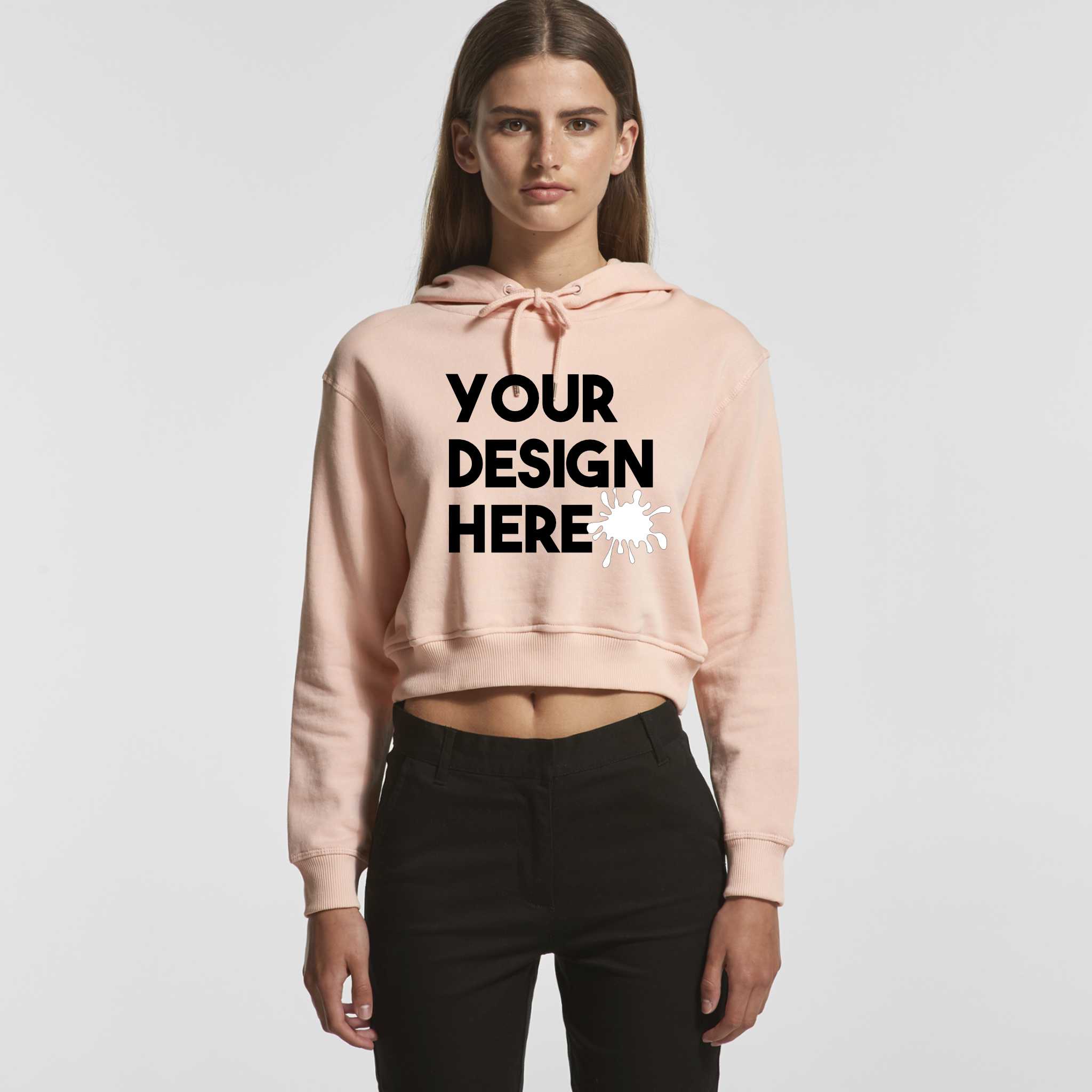 WOMENS CROPPED CUSTOM HOODIE