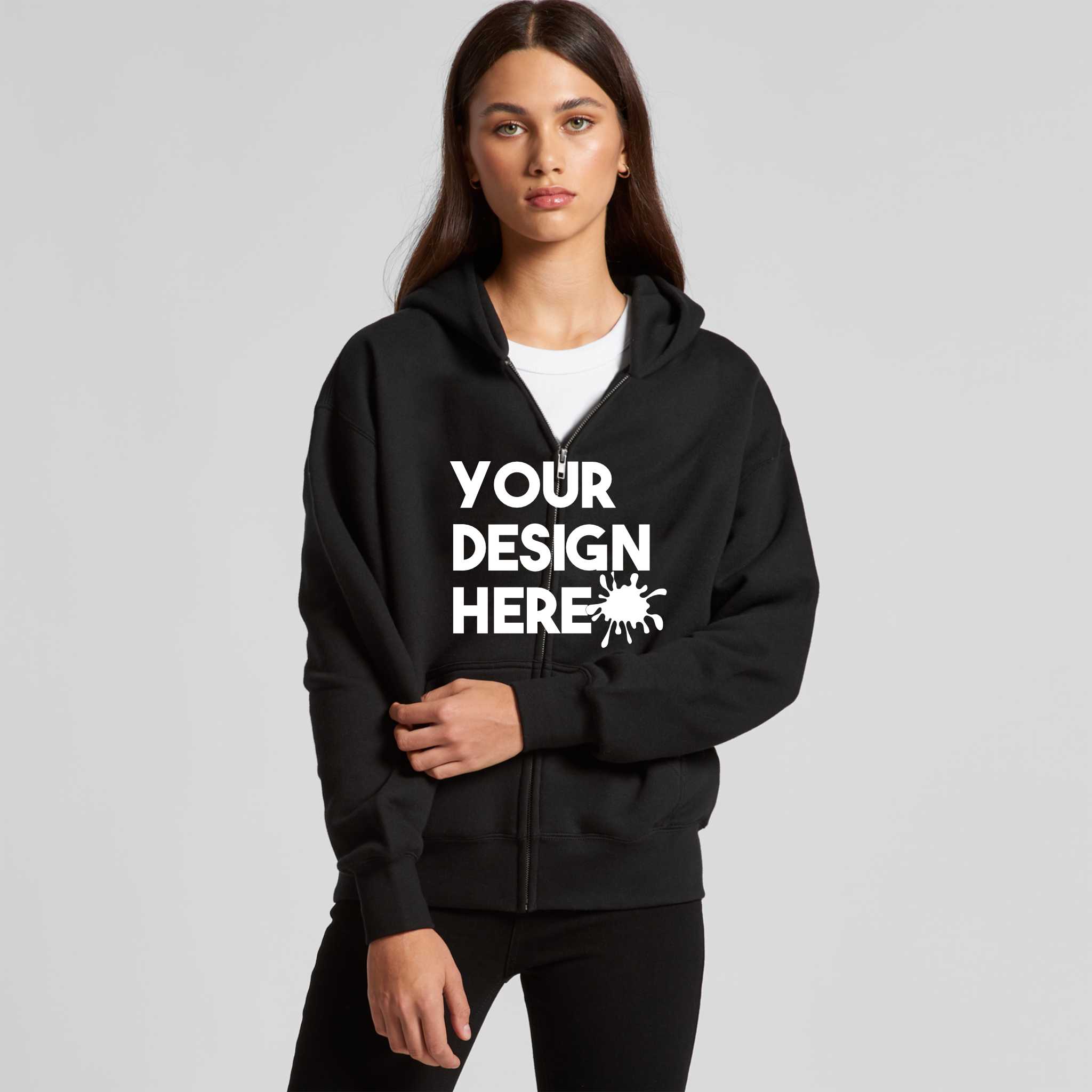 WOMENS ZIP UP CUSTOM HOODIE