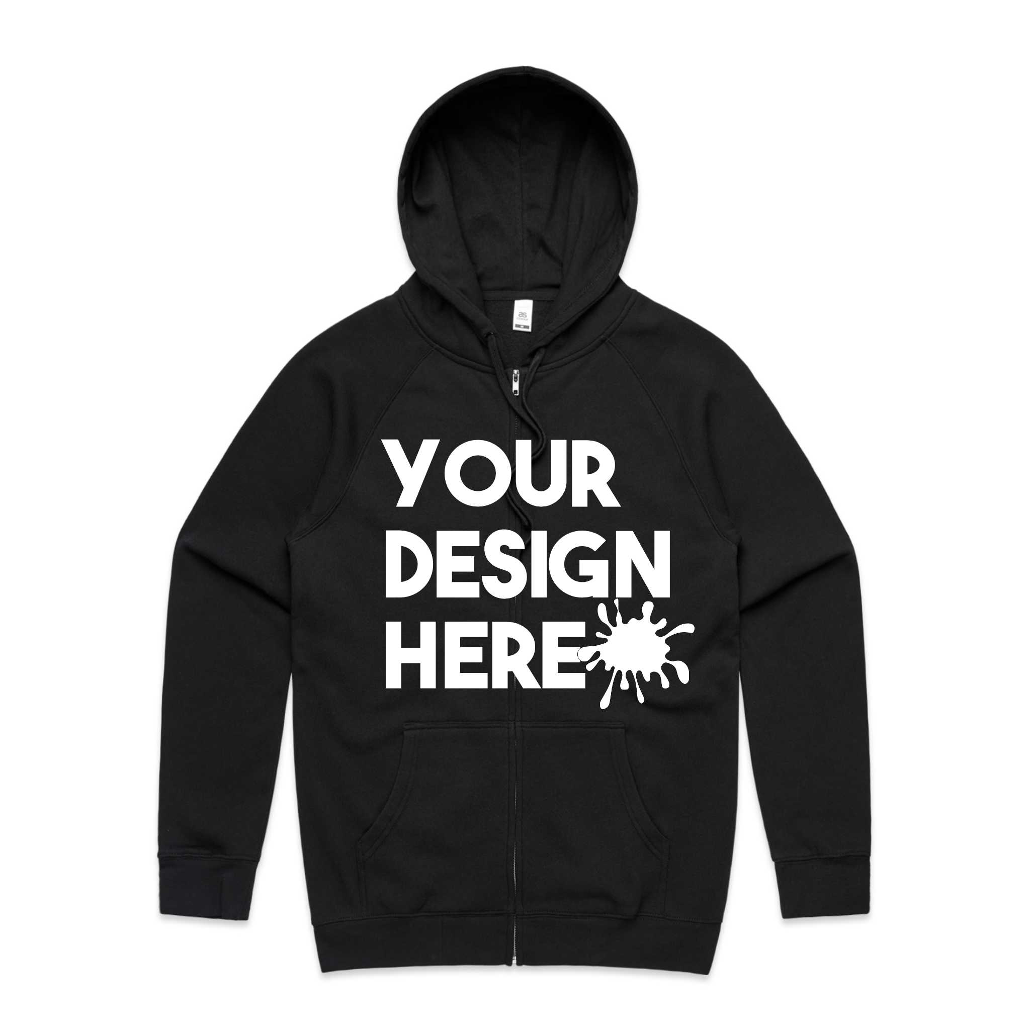 MENS ZIP UP CUSTOM HOODIE