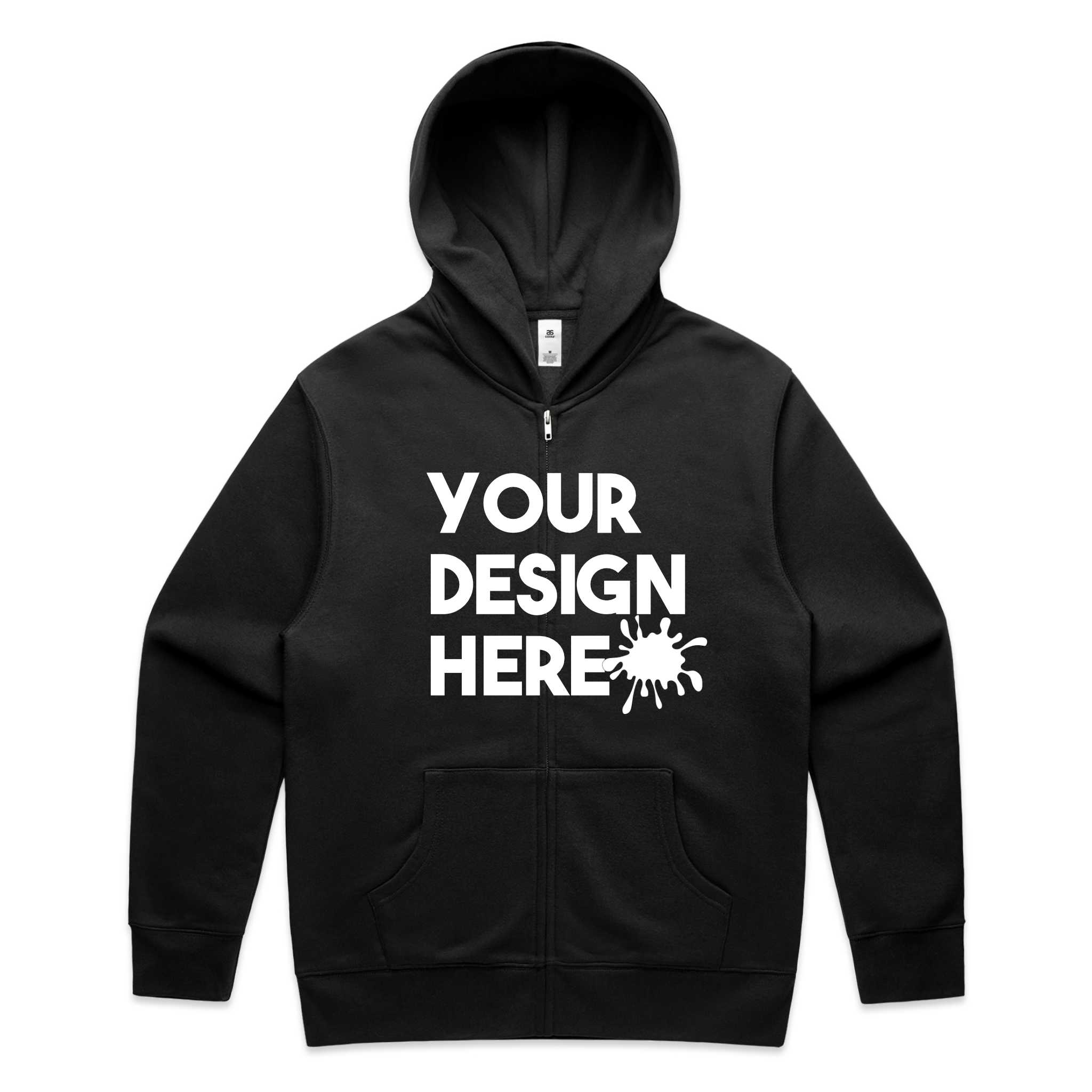 MENS ZIP UP CUSTOM HOODIE (RELAX FIT)