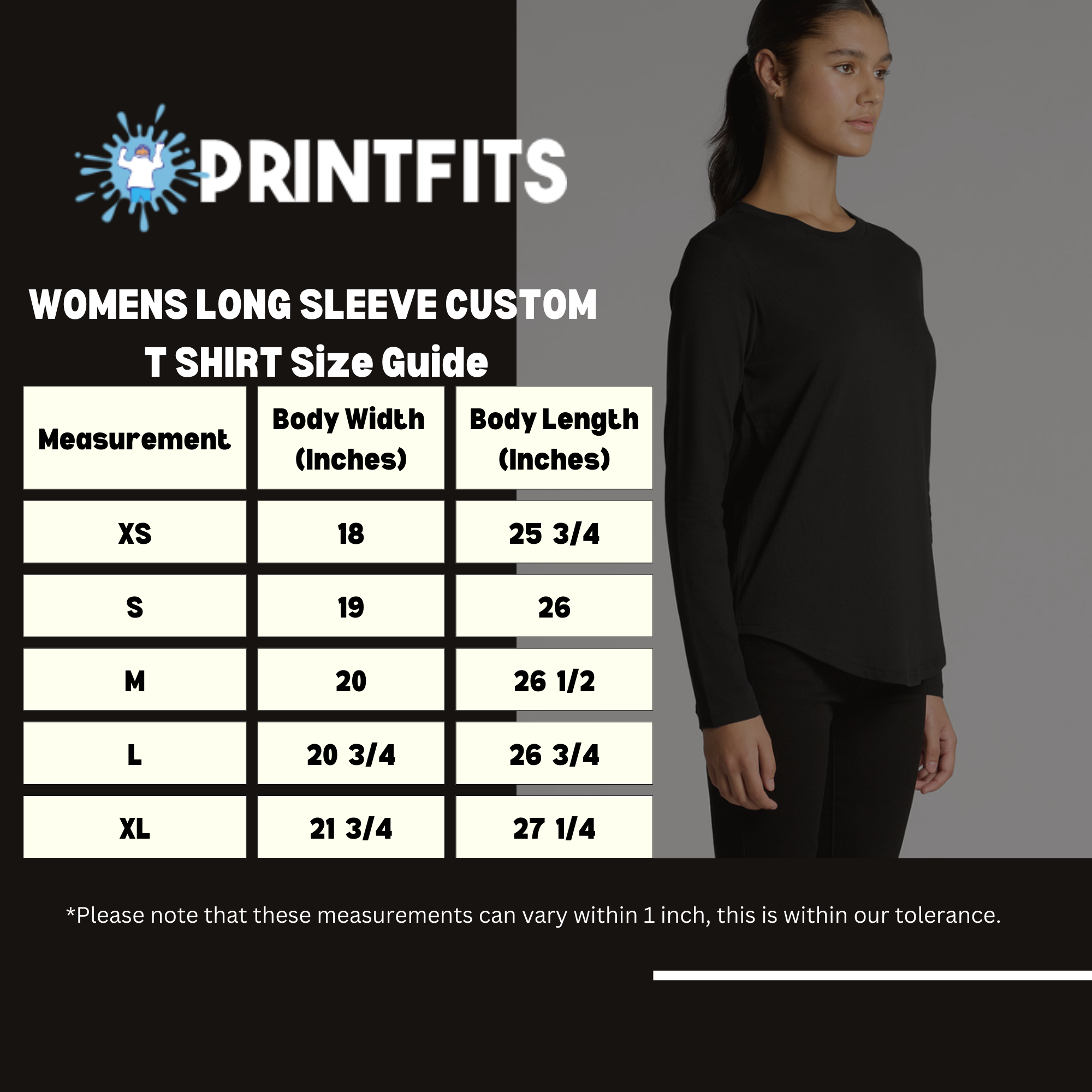 WOMENS LONG SLEEVE CUSTOM T SHIRT