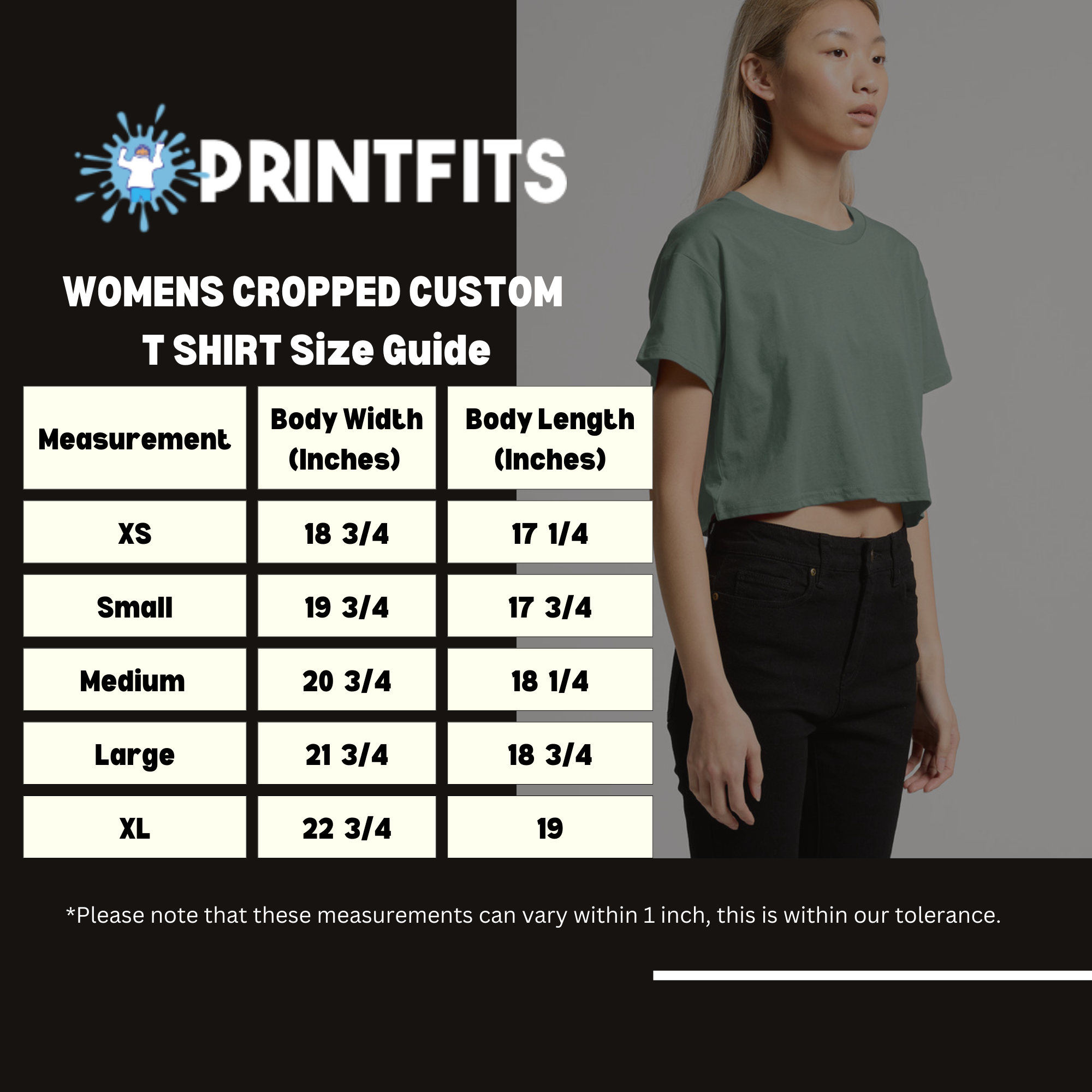 WOMENS CROPPED CUSTOM T SHIRT