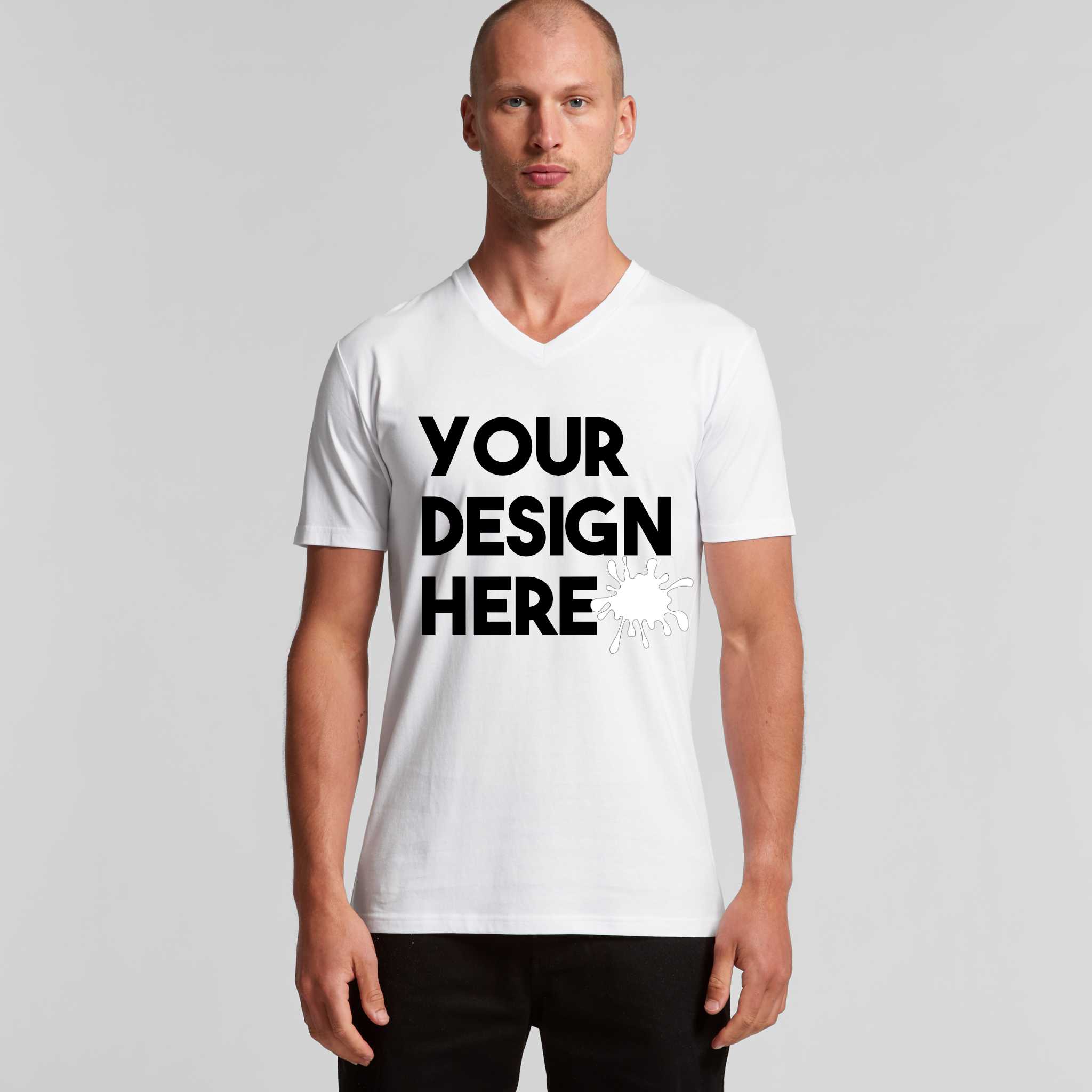 Men's Custom V Neck T-Shirt