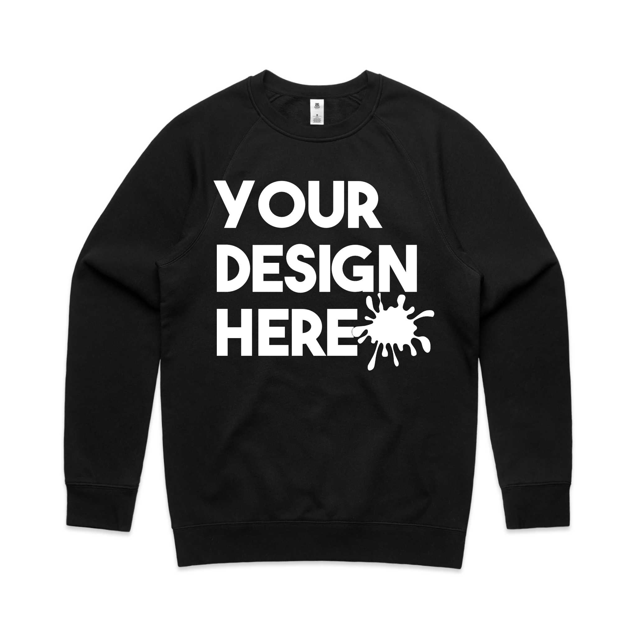 black custom crewneck sweatshirt 