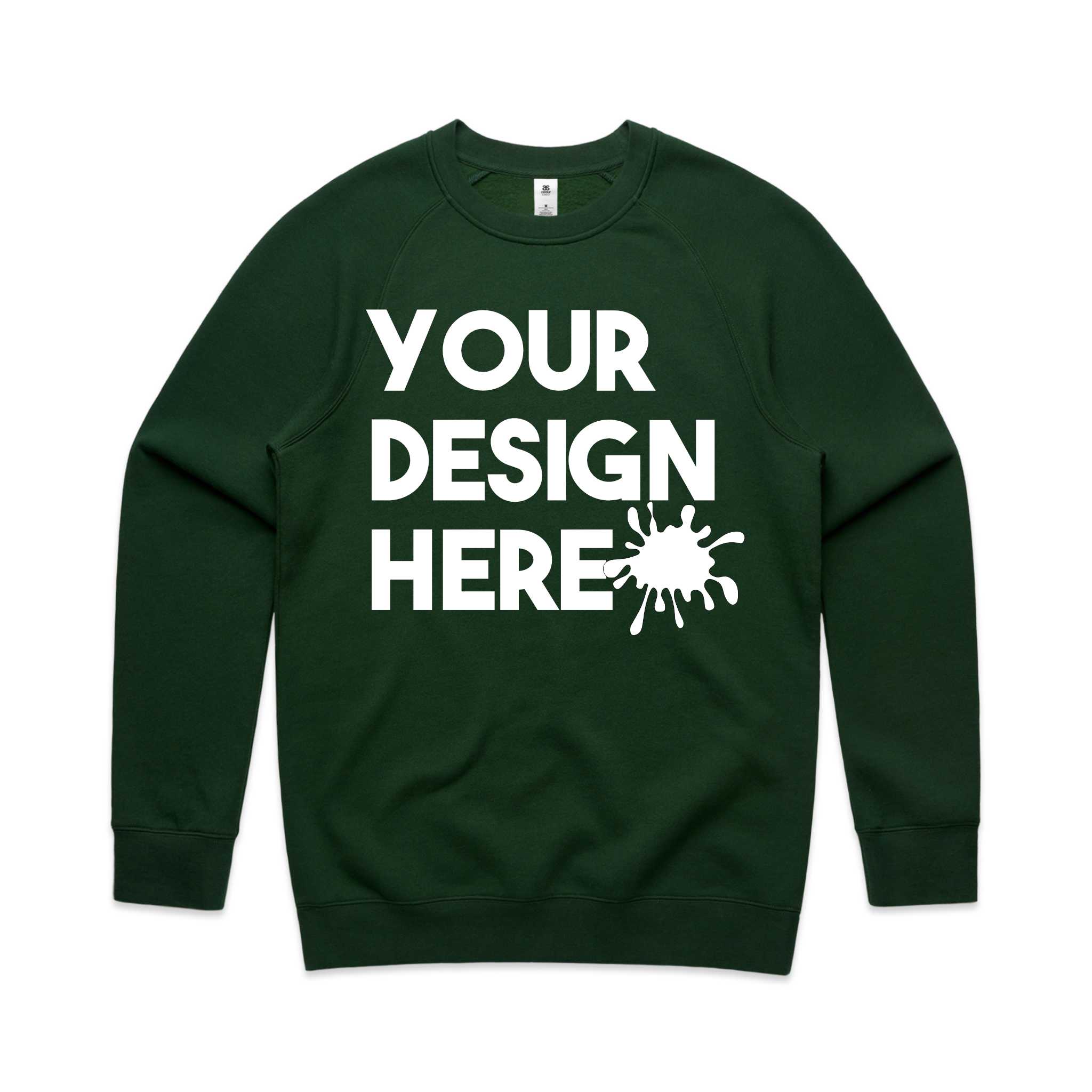 forest green custom crewneck sweatshirt 